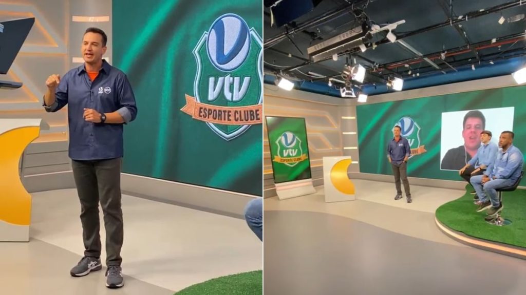 Bastidores da gravação do VTV Esporte Clube, novo programa da VTV SBT focado na cobertura da Copa do Mundo.
