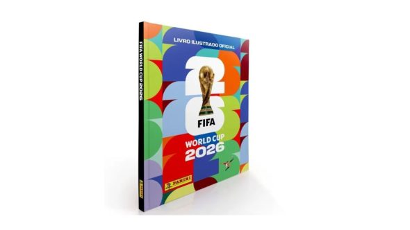 Álbum da Copa do Mundo 2026 com figurinhas e pacotinhos