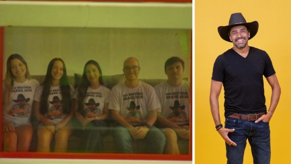 Alberto Cowboy na Festa do Líder Halloween do BBB 26 sob suspeitas de ter recebido informações externas.