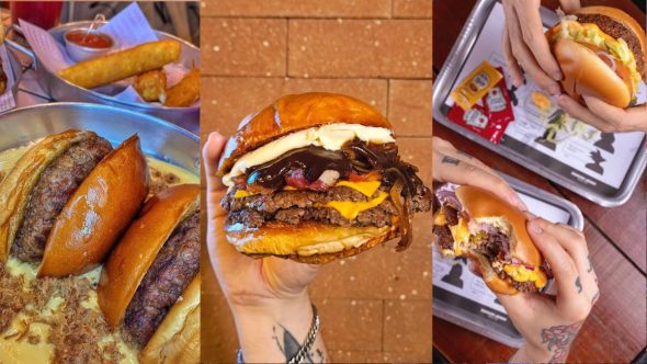 Hambúrguer artesanal suculento com queijo e acompanhamentos em destaque nas melhores hamburguerias de Campinas.