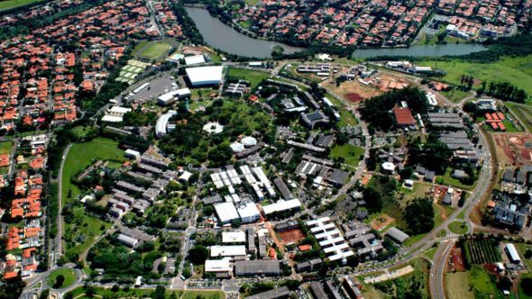Imagem aérea do campus da Unicamp Foto Antoninho Perri