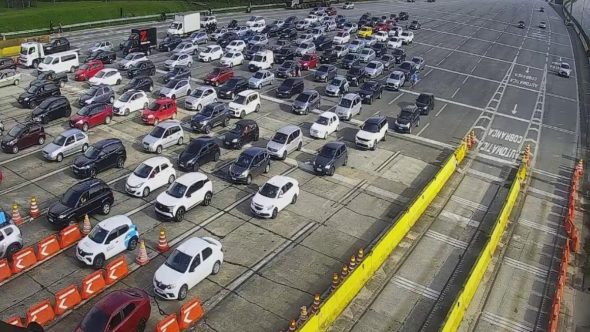 Imigrantes pedágio na manhã deste sábado