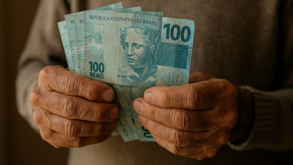 Consulta de saldo do PIS/Pasep no notebook para resgate de dinheiro esquecido do período 1971-1988.