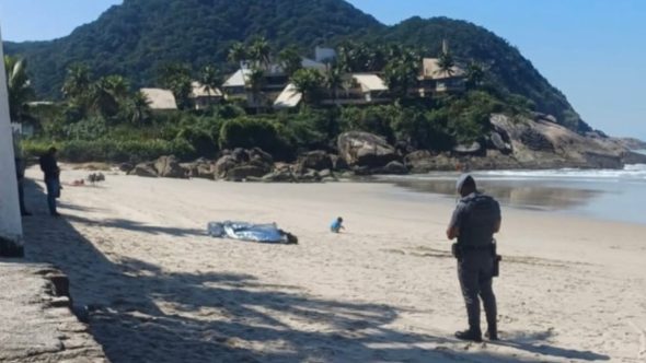 Corpo encontrado guarujá. Foto: Guarujá Mil Grau