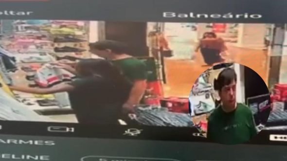 Homem preso por importunação sexual contra vendedora em loja de Santos, no litoral de São Paulo.