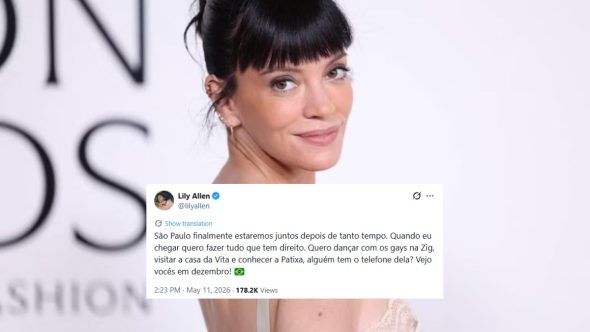 Lily Allen em performance ao vivo, atração principal confirmada para o Primavera Sound São Paulo 2026.