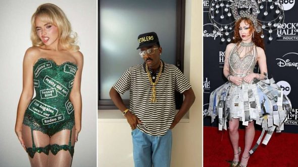 Imagem mostra Sabrina Carpenter, Tyler, The Creator e Chappell Roan, headliners do Lollapalooza 2026