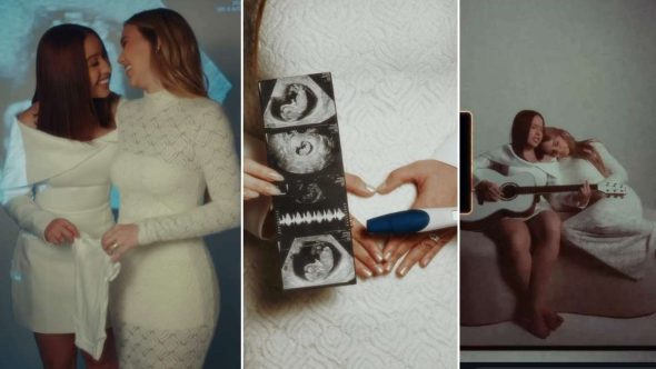 Mari Fernandez sorridente celebrando anúncio da primeira gravidez com sua esposa e influenciadora.