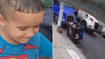 Acidente fatal envolvendo caminhão e criança de 6 anos em Santos, litoral de São Paulo, mobiliza Polícia Militar.