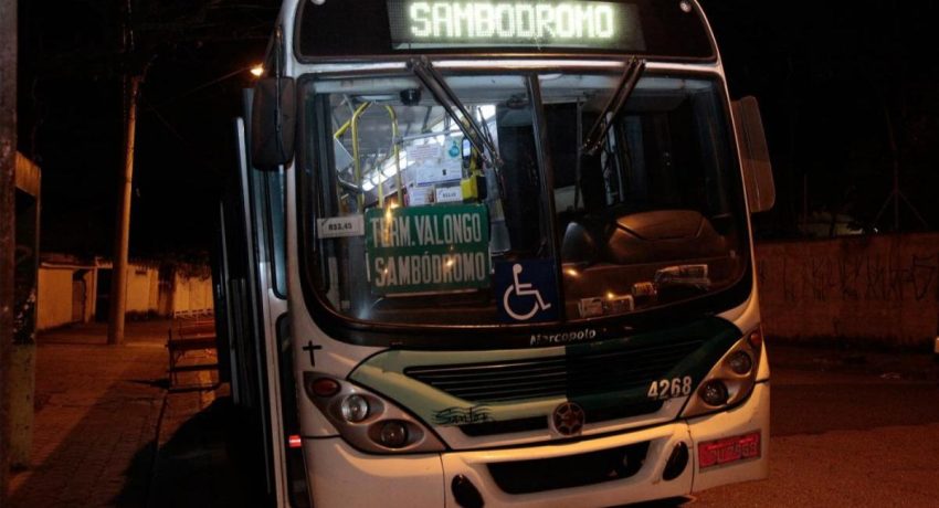 ônibus sambódromo Santos