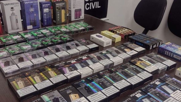 Operação contra vapes apreende R$ 75 mil em mercadorias